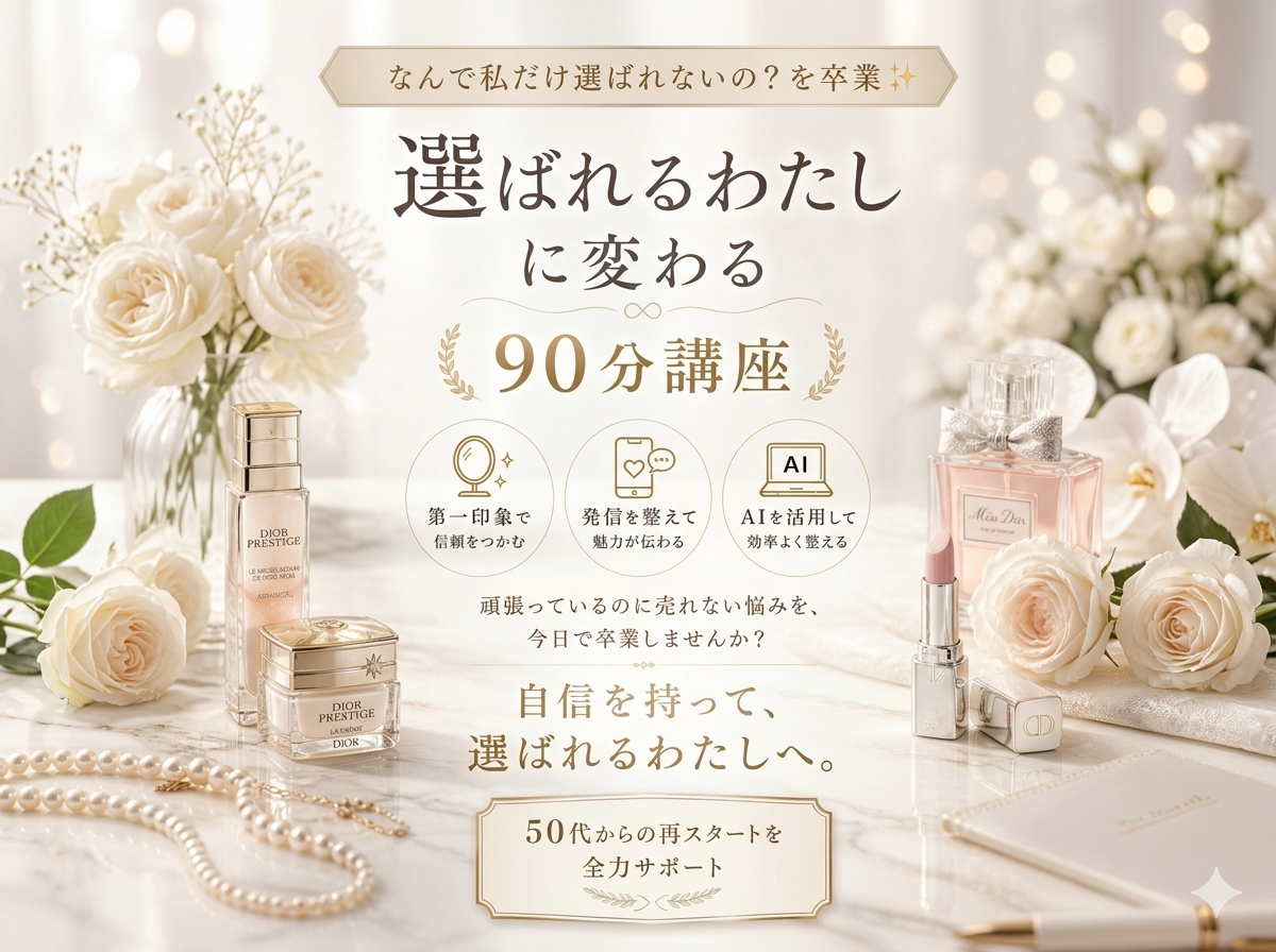 「選ばれない」を卒業！第一印象×発信×AIで変わる90分講座